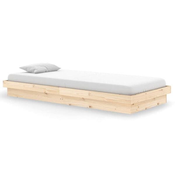 vidaXL Bed Frame without Mattress Solid Wood 90x200 cm