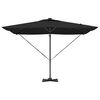 vidaXL Parasol Black 286 x 285 x 270 cm Aluminium
