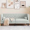 vidaXL Chesterfield Sofa Other Light grey 174 x 74.5 x 70.5 cm Velvet