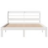 vidaXL Bed Frame with Headboard without Mattress White 140x200 cm