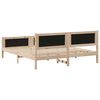vidaXL Bed frame Brown and black 180 x 200 cm Solid pine wood