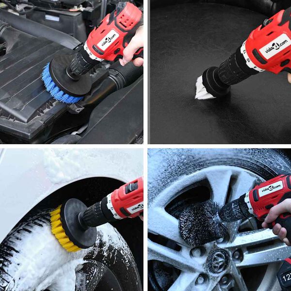 vidaXL Soft and Hard Cleaning Brush Set 12 pcs Multi Color