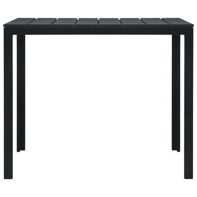vidaXL Coffee Table Black 78x78x74 cm HDPE Wood Look