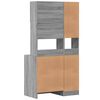 vidaXL Kitchen Cabinet Grey Sonoma 95x50x180 cm Engineered Wood