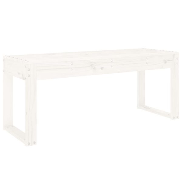 vidaXL Garden Bench White 110x38x45 cm Solid Wood Pine