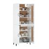 vidaXL Highboard High Gloss White 69.5x34x180 cm Engineered Wood