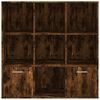 vidaXL Book Cabinet Smoked Oak 98x30x98 cm