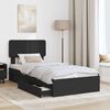 vidaXL Storage Bed with Headboard Black 75 x 190 cm Engineered Wood