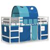vidaXL Kids' Loft Bed with Tunnel without Mattress Blue 90x190cm