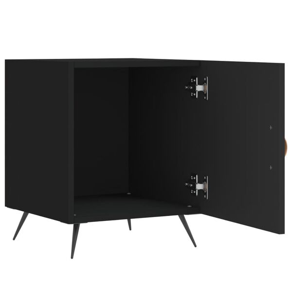 vidaXL Bedside Cabinet Black 40x40x50 cm Engineered Wood