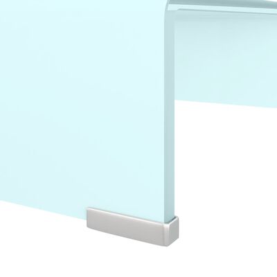 vidaXL TV Stand/Monitor Riser Glass Green 40x25x11 cm