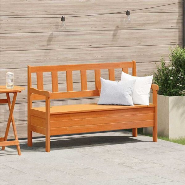 vidaXL Outdoor Bench Brown 119 x 76 x 44cm Solid pine wood