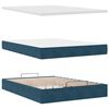 vidaXL Ottoman Bed with Mattresses Dark Blue 140x190cm Velvet