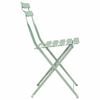 vidaXL Garden Folding Chair Folding 2 pcs Green 42 x 46 x 82cm Steel