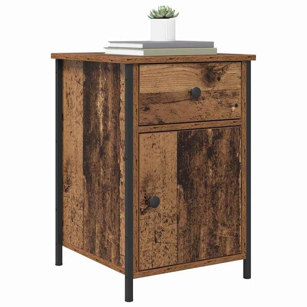 vidaXL Bedside Cabinet 2 pcs Old Wood 40 x 42 x 60 cm Engineered Wood