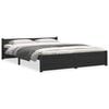 vidaXL Bed Frame without Mattress Black Solid Wood 150x200 cm King Size