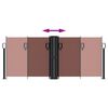 vidaXL Retractable Side Awning Brown 100x1000 cm
