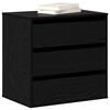 vidaXL Drawer Cabinet Black 60 x 41 x 58 cm Engineered Wood