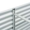 vidaXL Garden Raised Bed 400x80x81 cm Galvanised Steel Silver