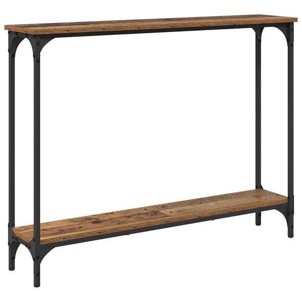 vidaXL Console Table Old Wood 100 x 22.5 x 75 cm Engineered Wood