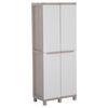 vidaXL Storage Cabinet with 2 Doors 68x37.5x170 cm Light Grey and Beige