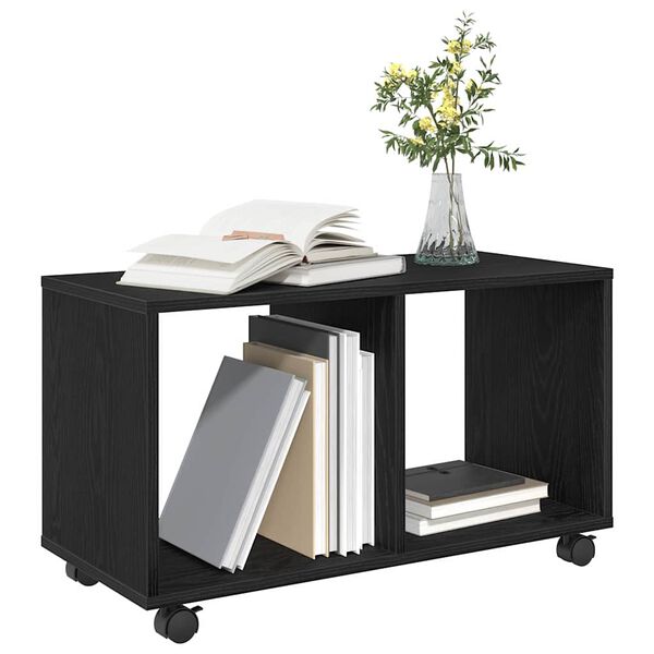 vidaXL End Table Black Oak 72 x 33 x 42.5 cm Engineered wood