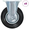 vidaXL 8 pcs Fixed Casters 125 mm