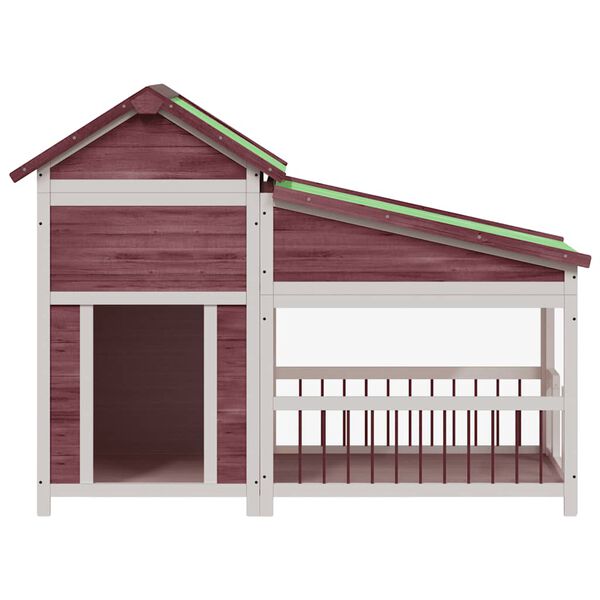 vidaXL Dog Kennel Mocha 143x60.5x109 cm Solid Wood Pine