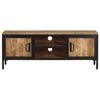 vidaXL TV Cabinet 110x30x40 cm Solid Rough Wood Mango