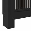 vidaXL Radiator Cover 2 pcs Black 205 x 20.5 x 81.5cm Engineered Wood