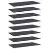 vidaXL Bookshelf Boards 8 pcs Grey 80x20x1.5 cm Engineered Wood