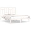 vidaXL Bed Frame without Mattress White 140x190 cm Solid Wood Pine