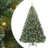vidaXL Artificial Christmas Tree with 300 LEDs Green 240 cm PE and PVC