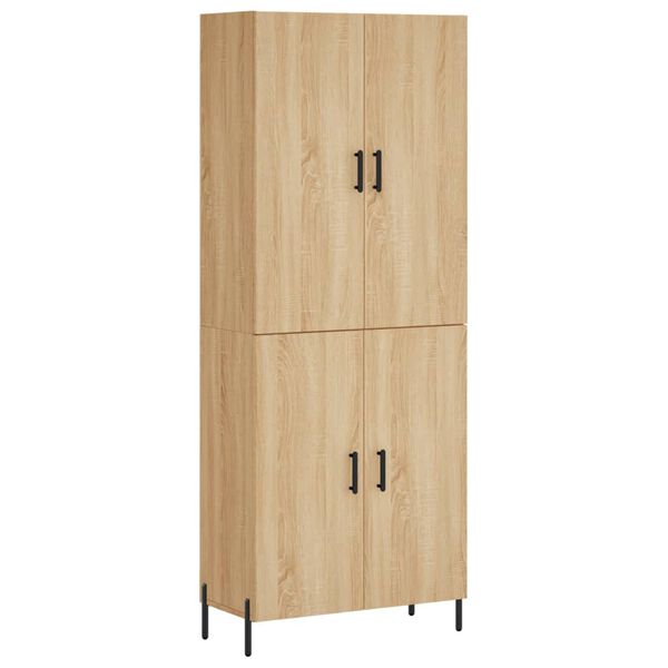 vidaXL Highboard Sonoma Oak 69.5x34x180 cm Engineered Wood