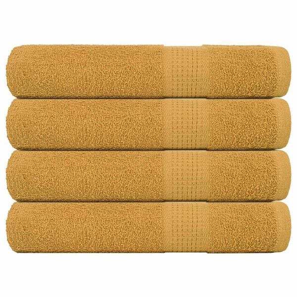 vidaXL Towels "FROGN" 4 pcs Gold 100x200 cm 360 gsm