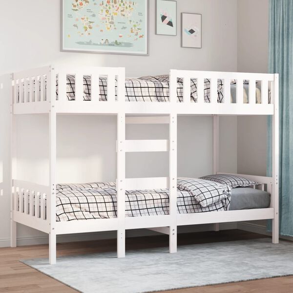 vidaXL Bunk Bed White 80x200 cm Solid Wood Pine