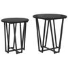vidaXL Side Table Set 2 pcs Black Oak 50 x 50 x 50.5 cm