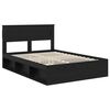vidaXL Bed Frame with Mattress Black 140 x 200 cm Solid Pine Wood