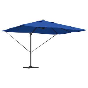 vidaXL Umbrella Azurblau 352 x 251 x 265 cm Polyester and Aluminium