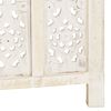 vidaXL Hand carved 3-Panel Room Divider White 120x165 cm Solid Mango Wood
