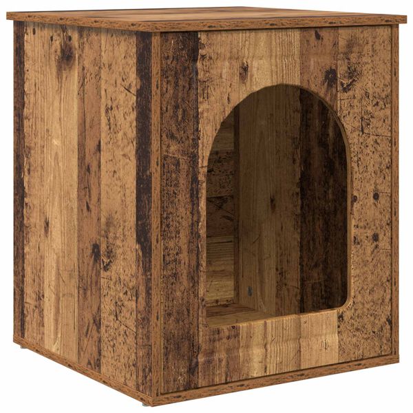vidaXL Cat House Old Wood 53 x 52 x 62 cm Engineered Wood
