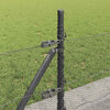 vidaXL Fence Post Grey 100 x 0.4 m (13 mm mesh) Steel and PVC
