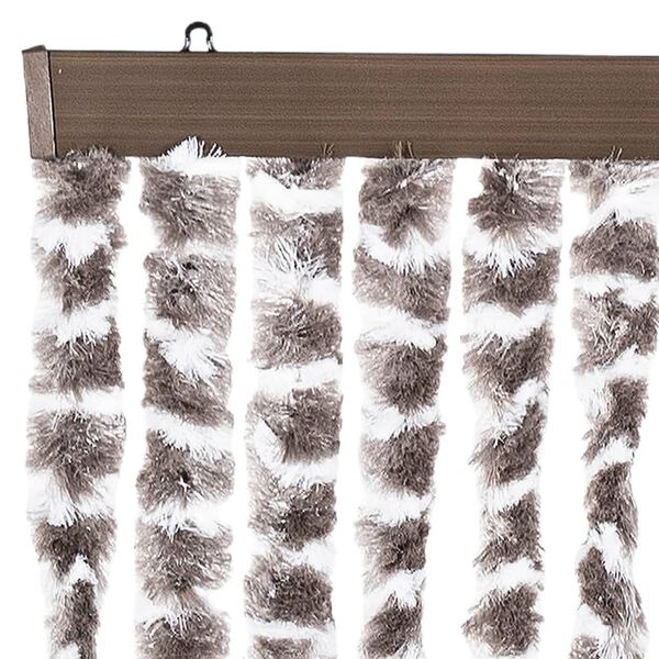 vidaXL Fly Curtain Taupe and White 90x200 cm Chenille