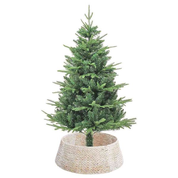 vidaXL Christmas Tree Collar White 75 x 75 x 25 cm Water hyacinth