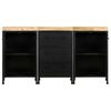 vidaXL Sideboard with 3 Drawers and 4 Doors Rough Mango Wood