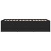 vidaXL Daybed with Drawers without Mattress Black 75x190 cm Small Single