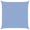 vidaXL Sunshade Sail Blue and White 7 x 7 m HDPE