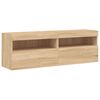 vidaXL TV Wall Cabinets with LED Lights 2 pcs Sonoma Oak 60x30x40 cm