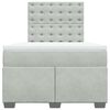 vidaXL Box Spring Bed with Mattress Light Grey 120x190 cm Small Double Velvet