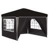 vidaXL Pop-up Party Tent Black 288 x 288 x 245 cm Oxford Fabric